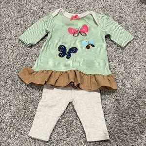 Rene Rofe Baby Girl Cotton Butterfly Outfit